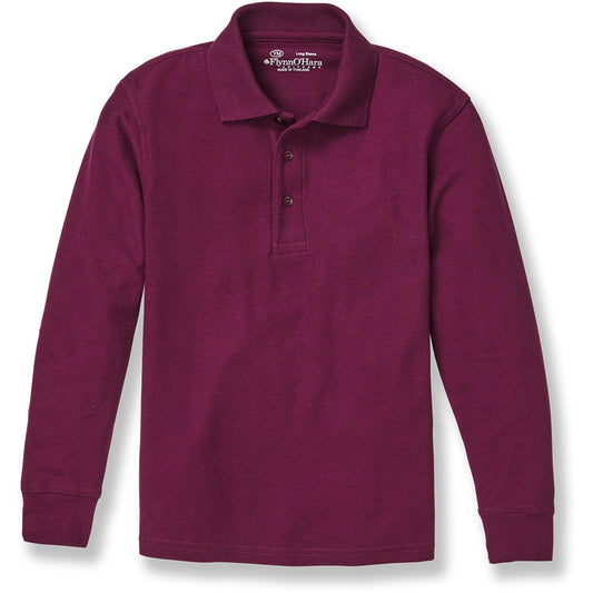Polo - Long Sleeve -YOUTH ( monogrammed)