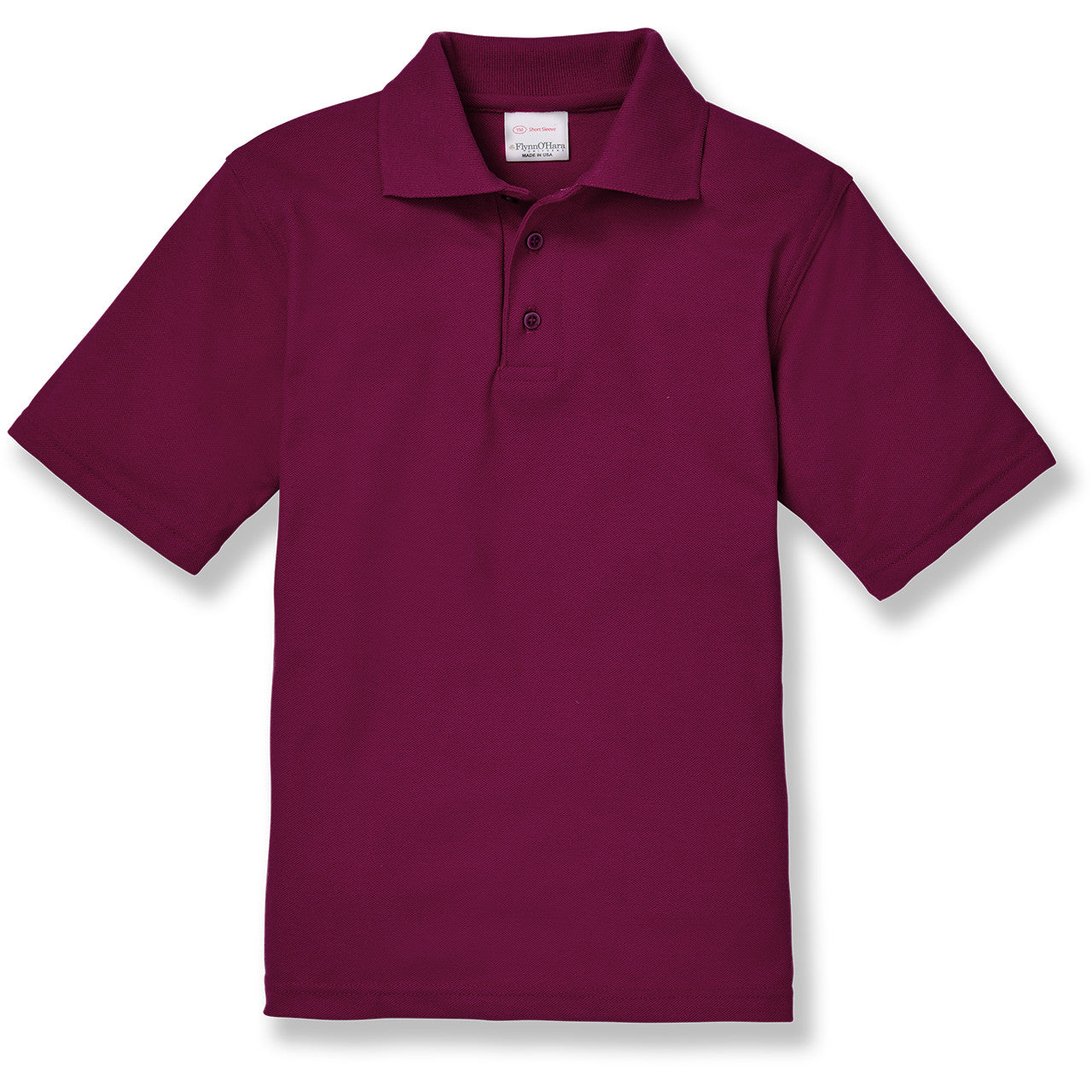 Polo - Short sleeve Maroon -YOUTH (monogrammed)