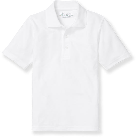 Polo - Short Sleeve White - YOUTH (monogrammed)